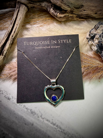 lapis heart necklace