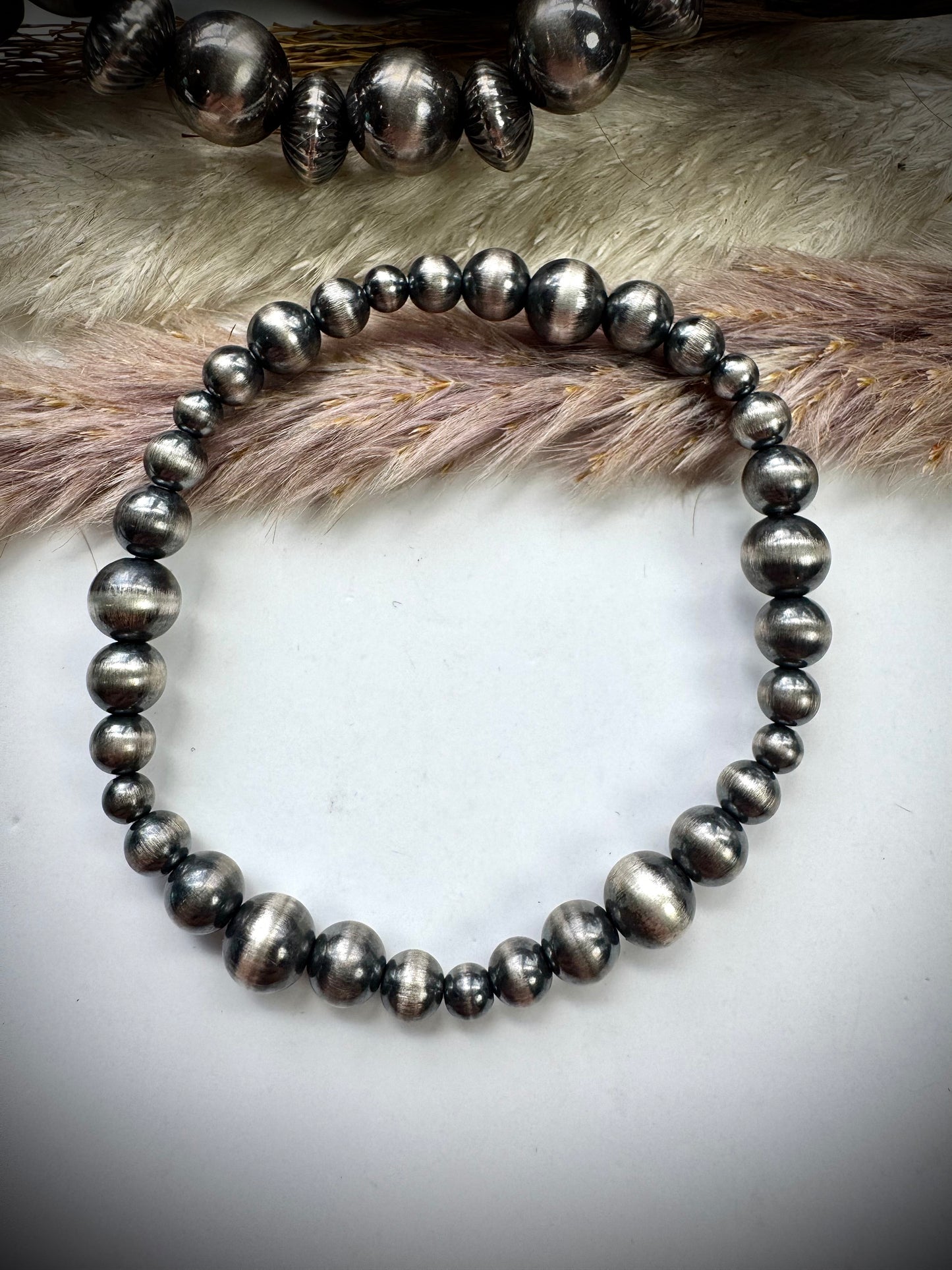 Sterling Pearl Stretch Bracelet