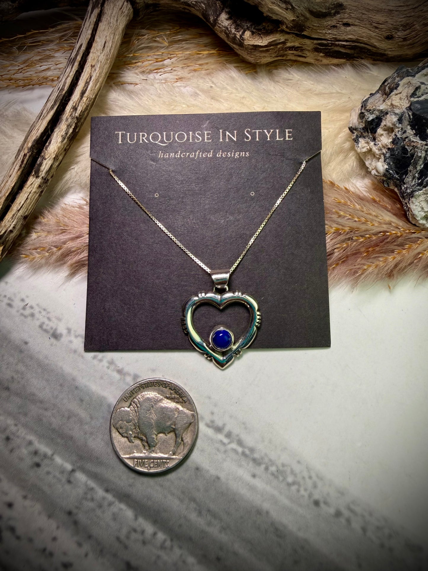 lapis heart necklace