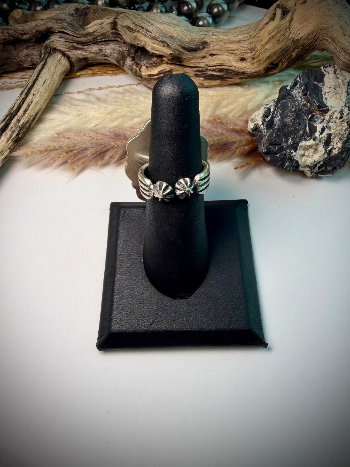 Marcella James Orange Spiny Cluster Ring