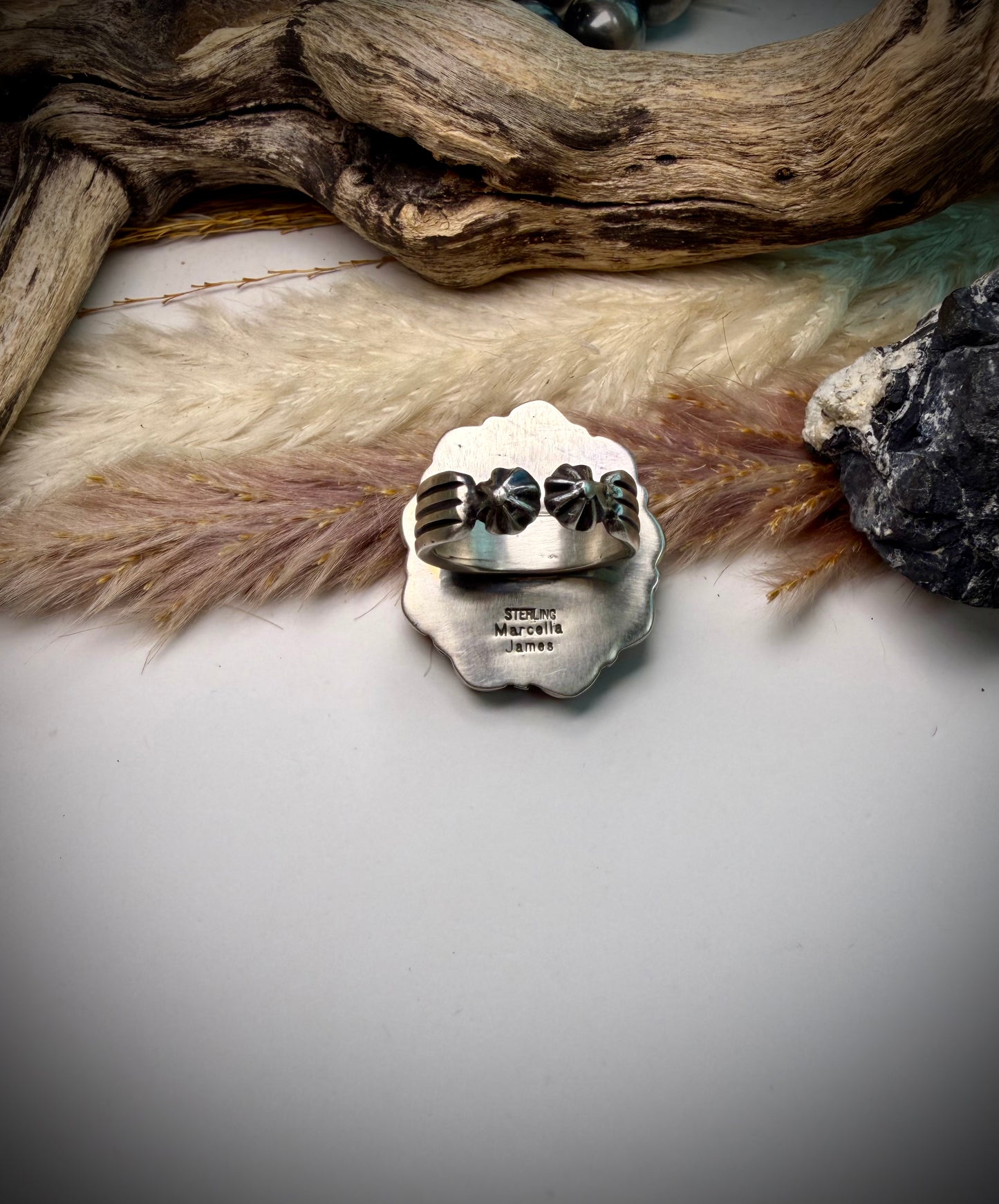 Marcella James Orange Spiny Cluster Ring