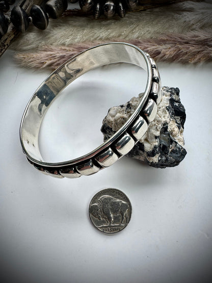 Silver Stepping Stone Bangle