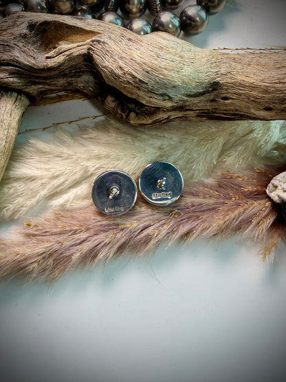 Orange Spiny Round Earings
