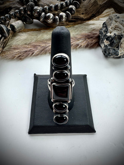Danny Henio Black Onyx Ring- Adjustable