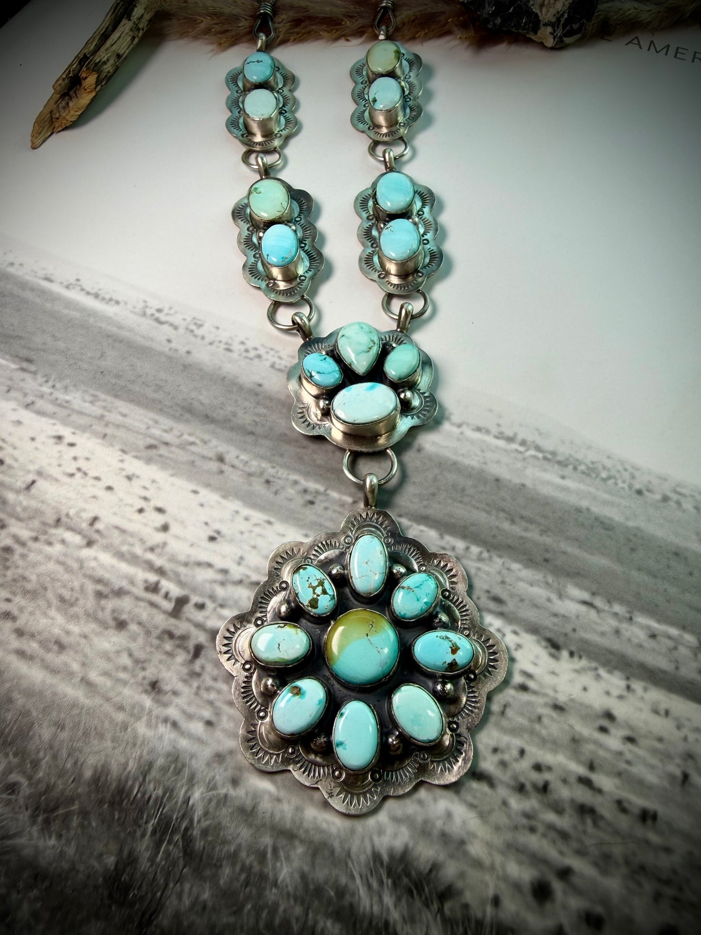 Lyle Piaso Dry Creek Cluster Necklace