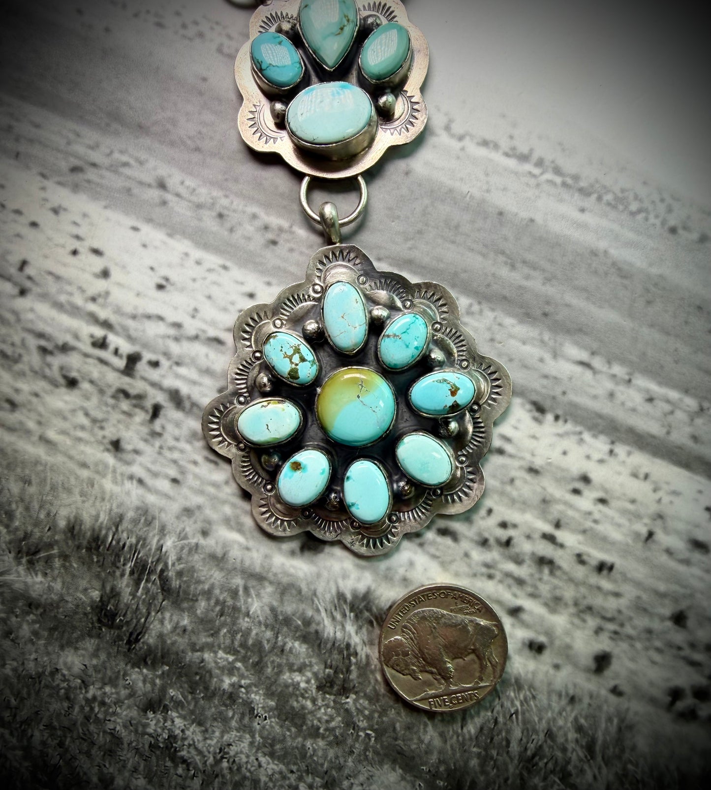 Lyle Piaso Dry Creek Cluster Necklace