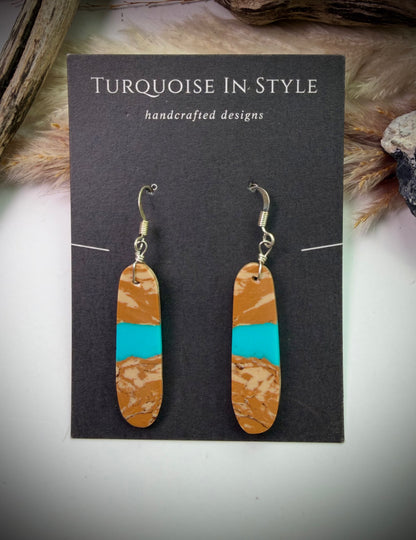 Royston Ribbon Slab Earrings