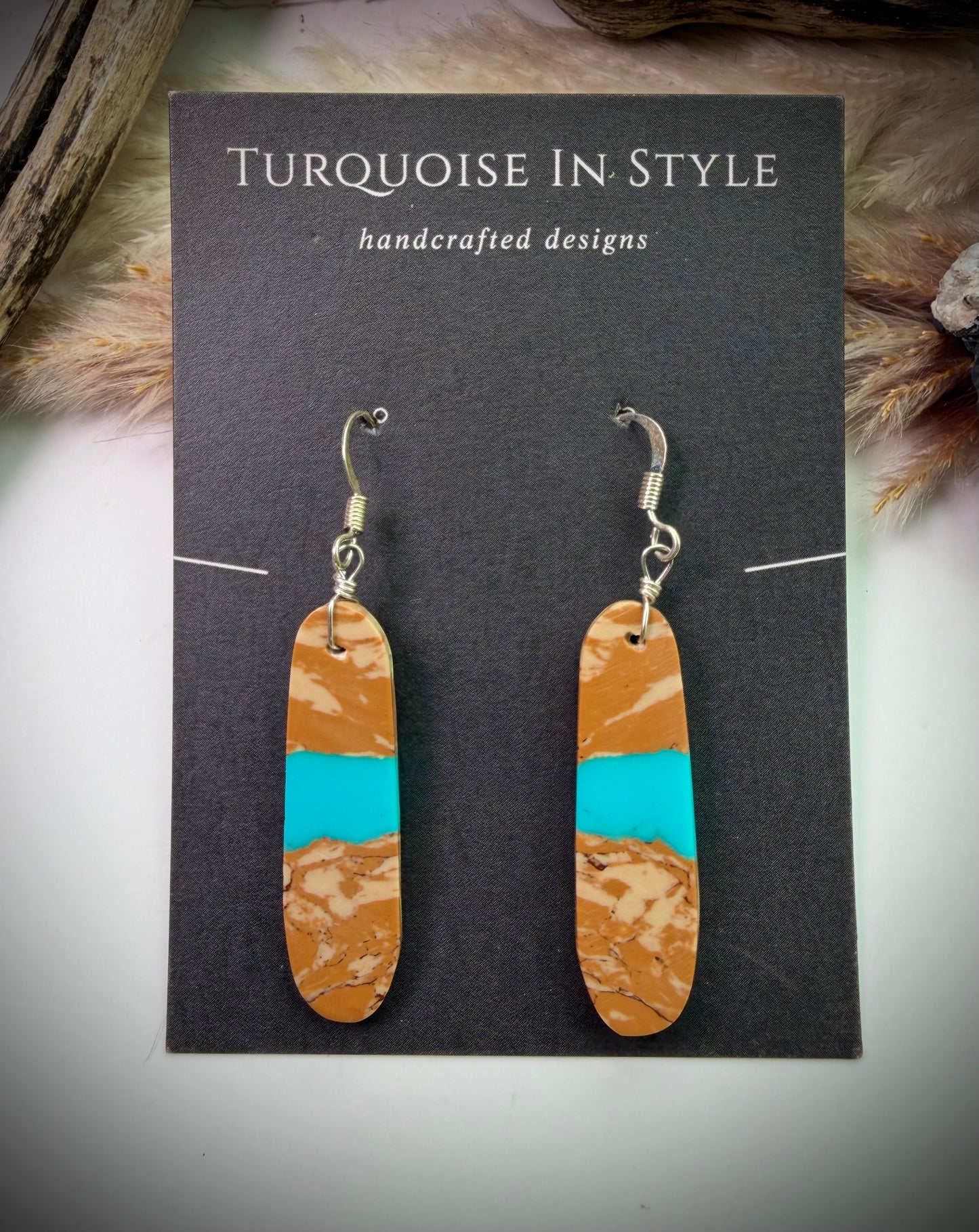 Royston Ribbon Slab Earrings