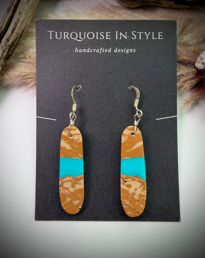 Royston Ribbon Slab Earrings