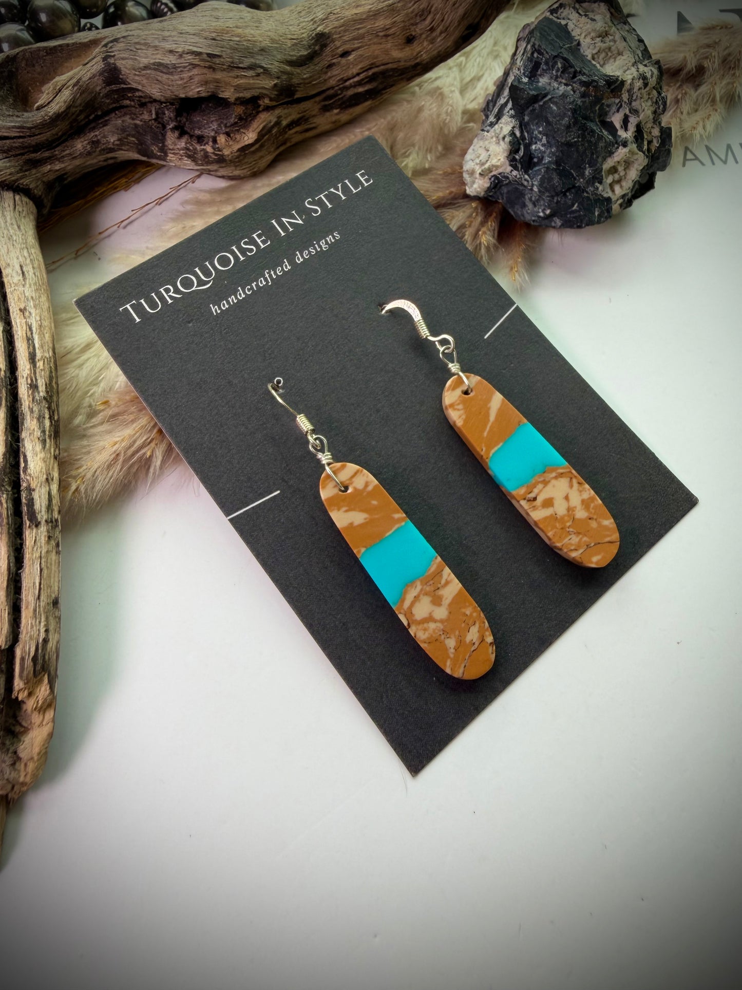 Royston Ribbon Slab Earrings