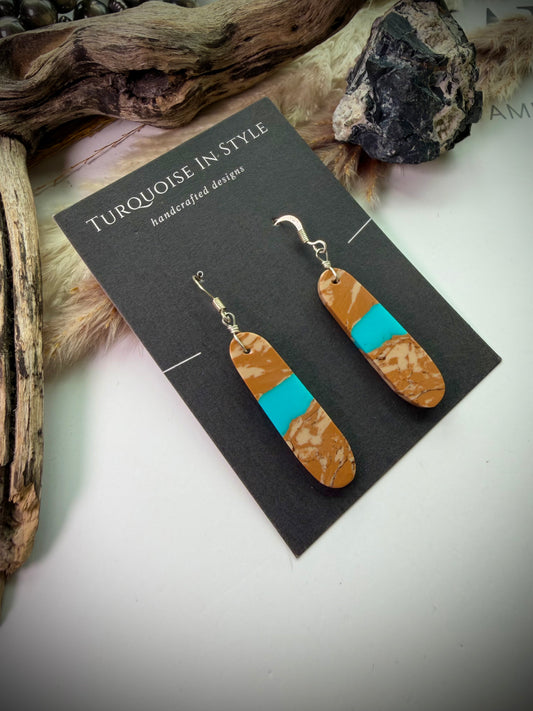 Royston Ribbon Slab Earrings