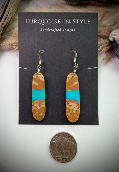 Royston Ribbon Slab Earrings