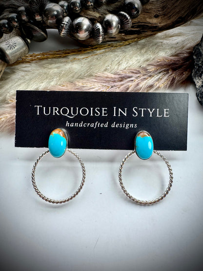 Turquoise Hoop Earring