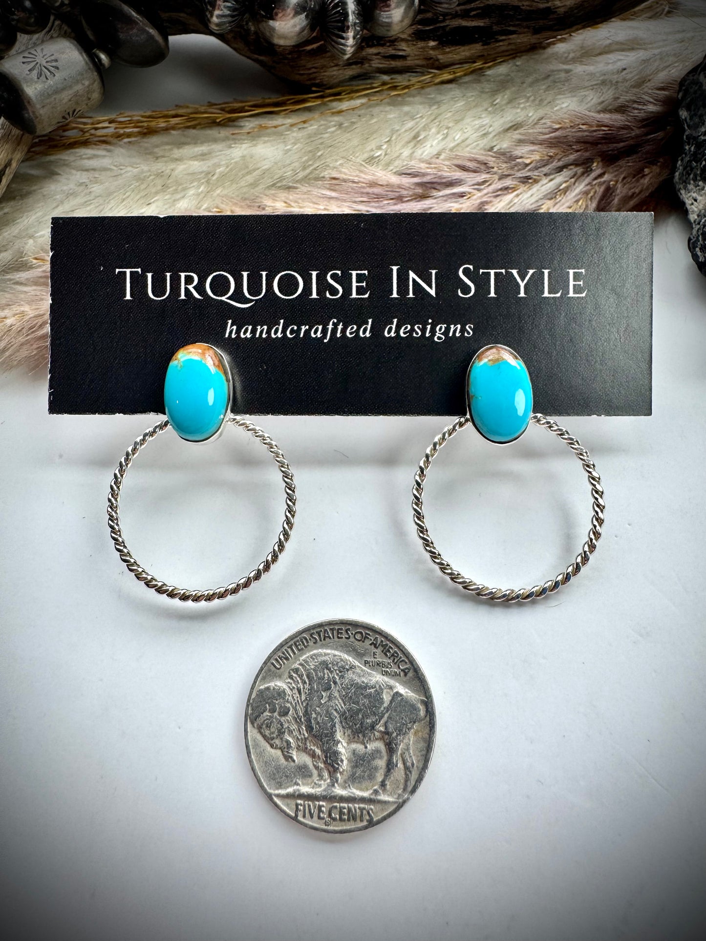Turquoise Hoop Earring