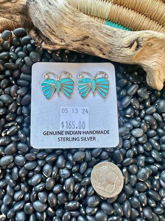 Turq Butterfly Earring