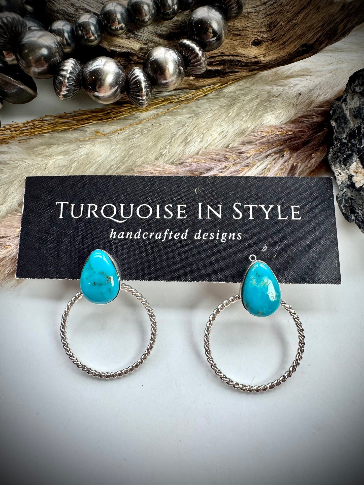 Turquoise Hoop Earrings