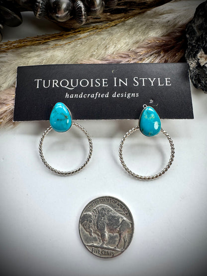 Turquoise Hoop Earrings