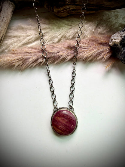 G Rios Purple Spiny Necklace