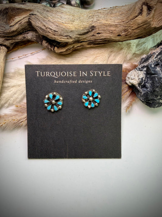 Zuni Flower Cluster Studs