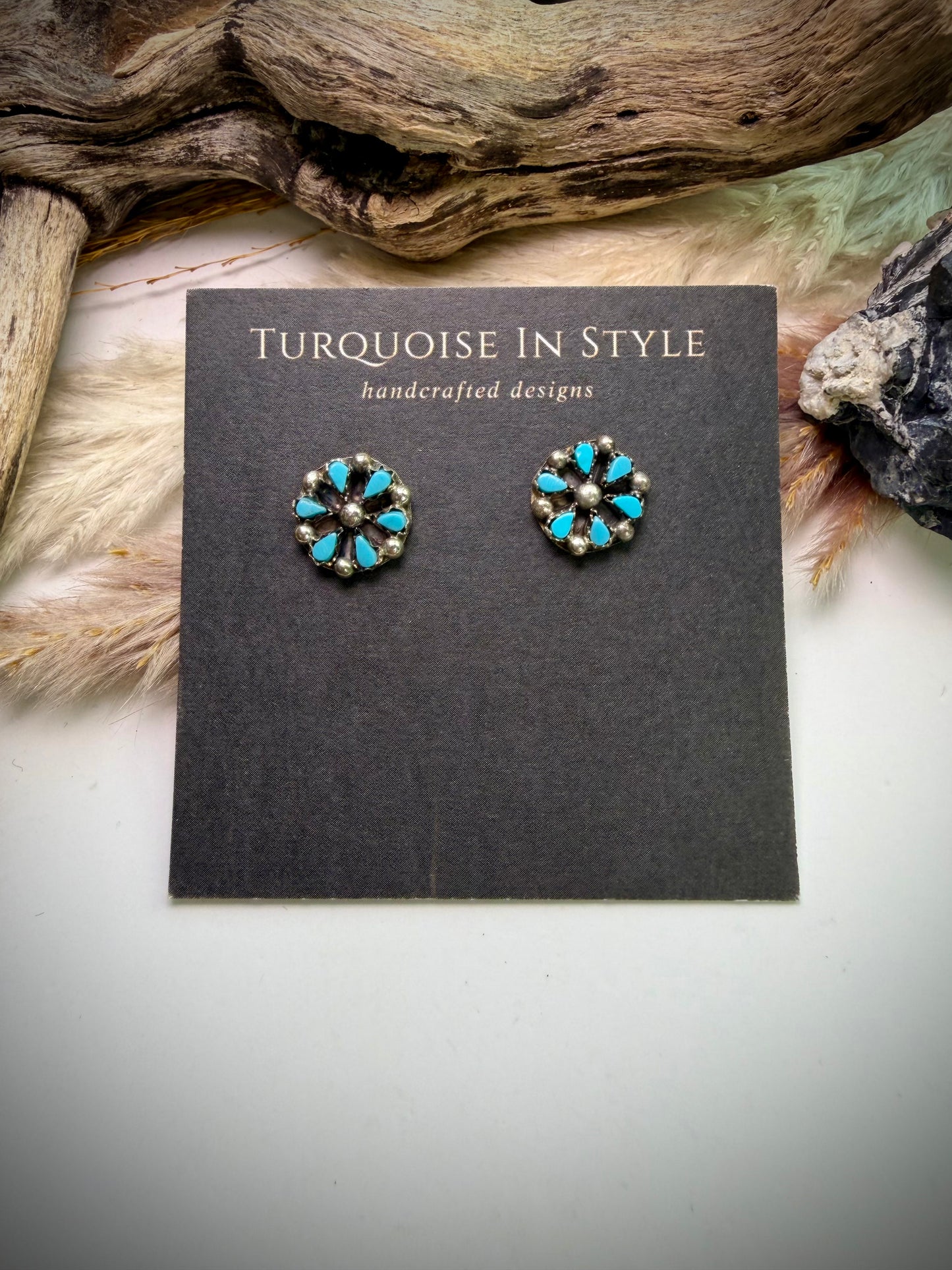 Zuni Flower Cluster Studs