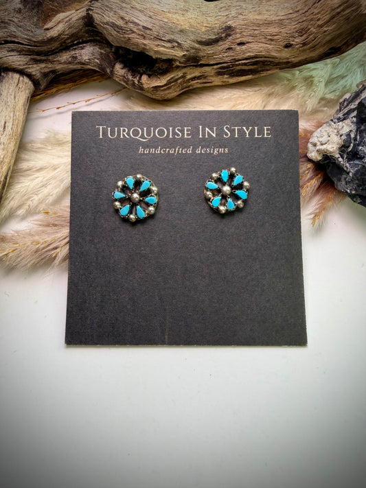 Zuni Flower Cluster Studs