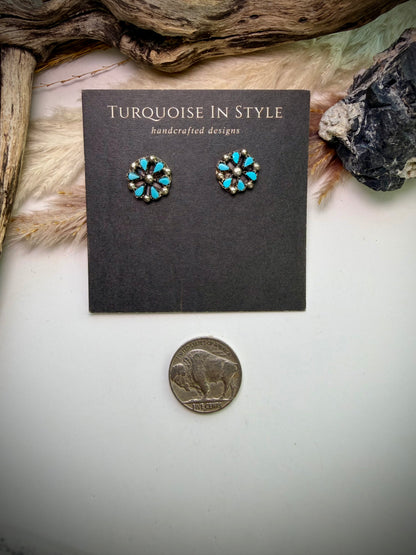 Zuni Flower Cluster Studs