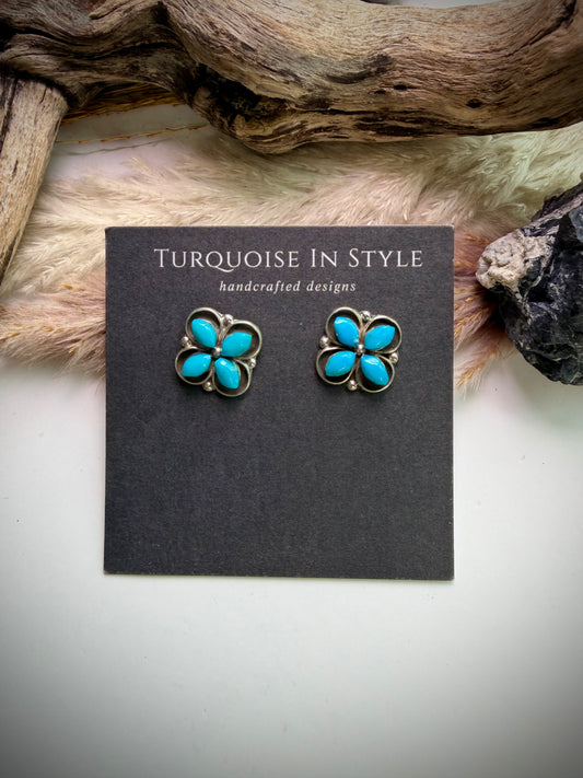 Kenneth Natewa Turquoise Studs