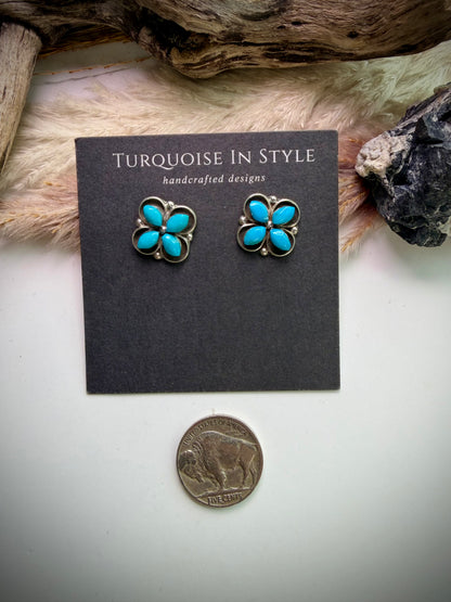Kenneth Natewa Turquoise Studs