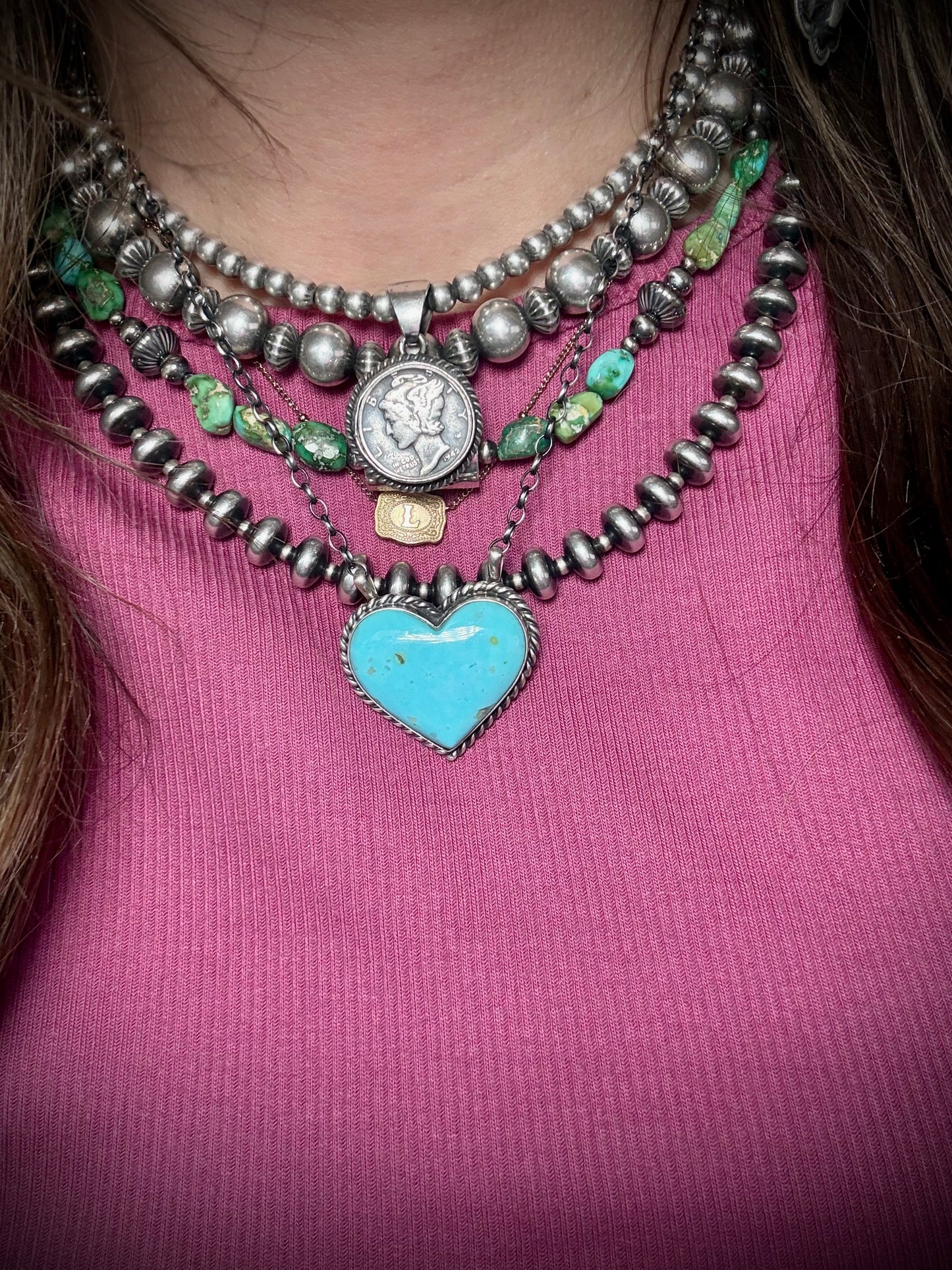Chassity Belone Kingman Heart Necklace
