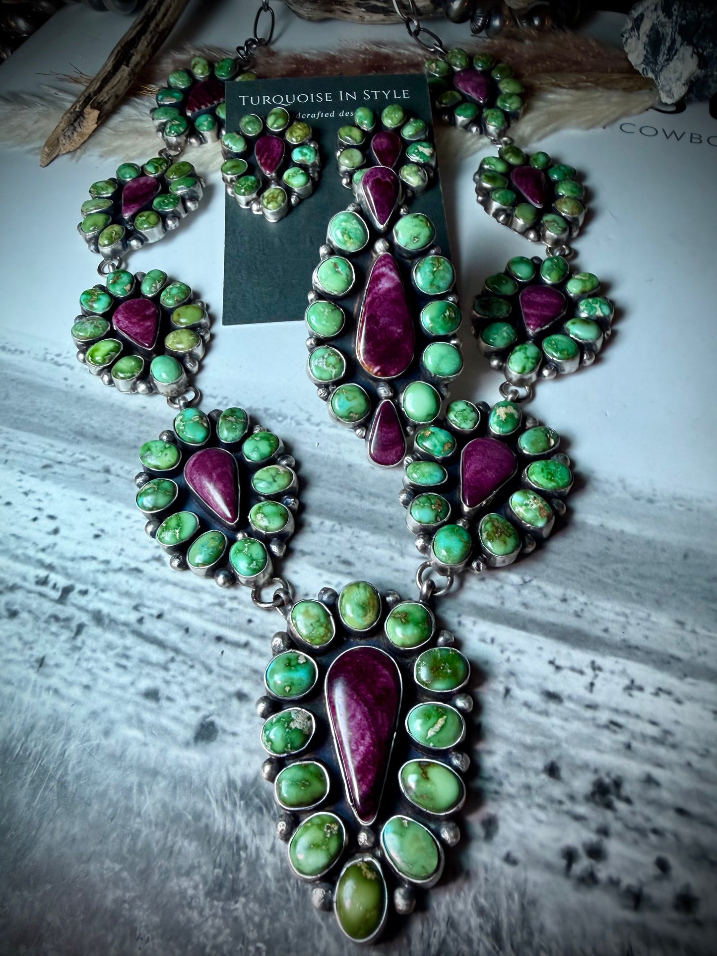 Ella Peter Sonoran and Purple Spiny Ring Adjustable