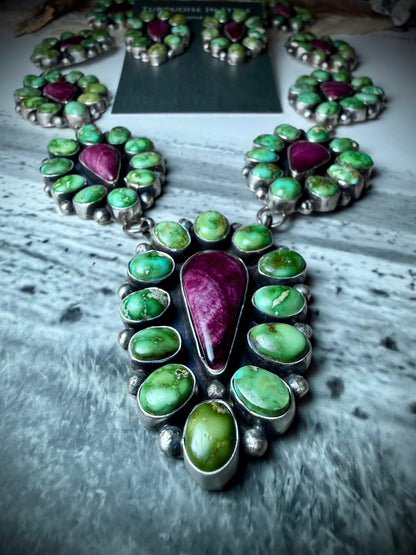 Ella Peter Sonoran and Purple Spiny Lariat and Earring Set