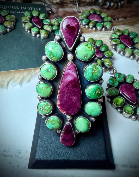 Ella Peter Sonoran and Purple Spiny Ring Adjustable