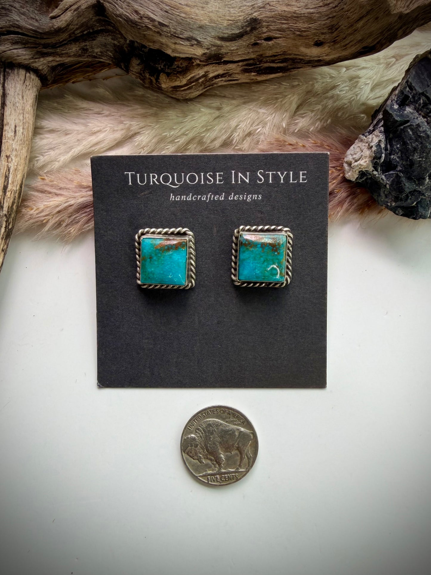 Judith Dixon Square Studs #3