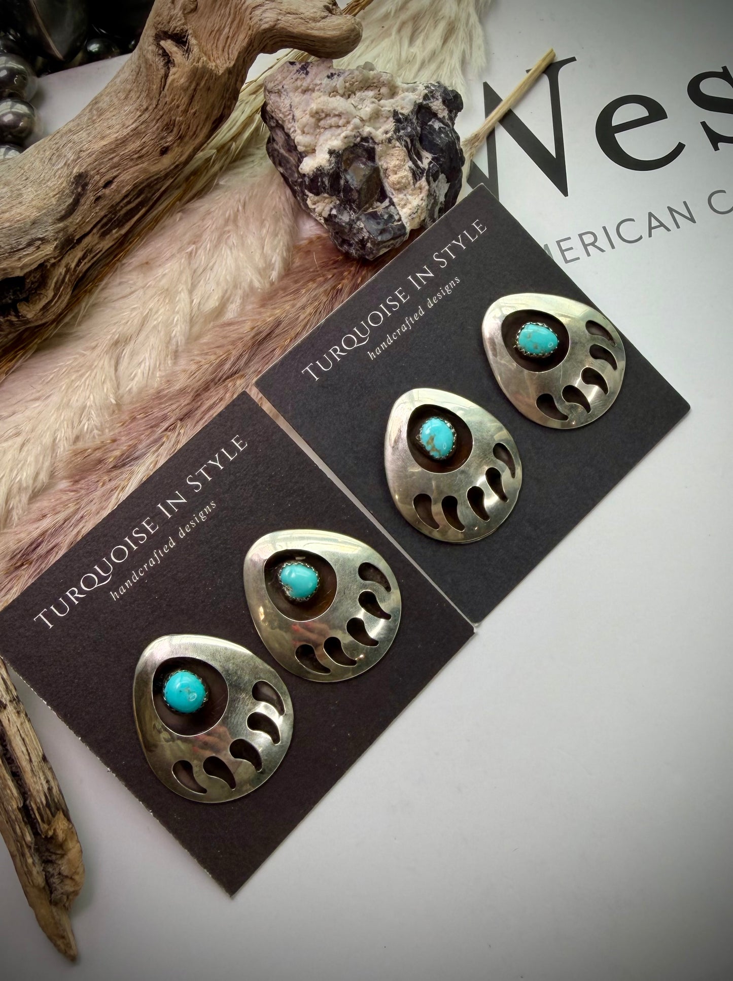 Virgina John Kingman Bear Paw Studs