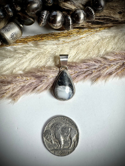 Small White Buffalo Pendant