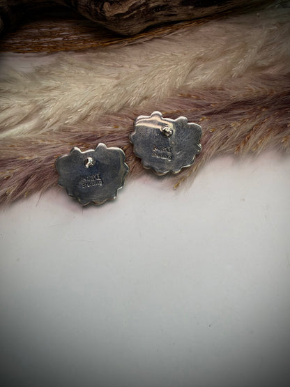 Campitos Turquoise & Orange Spiny Earrings