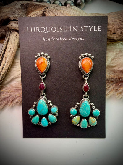 Royston Turquoise & Spiny Earrings