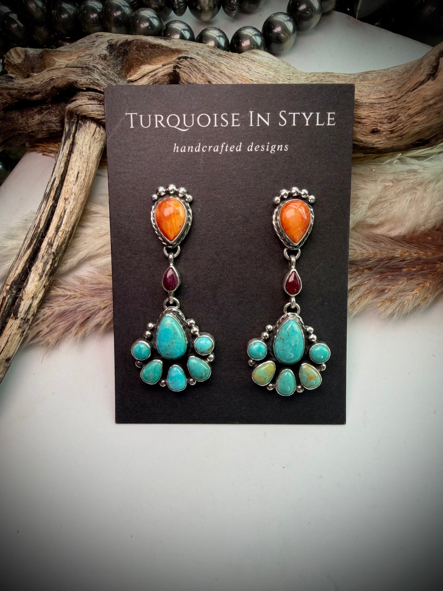 Royston Turquoise & Spiny Earrings