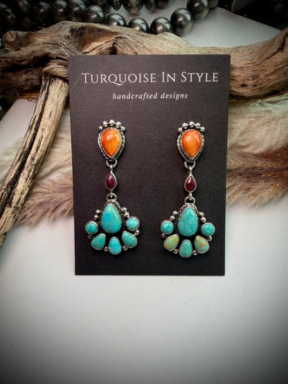 Royston Turquoise & Spiny Earrings