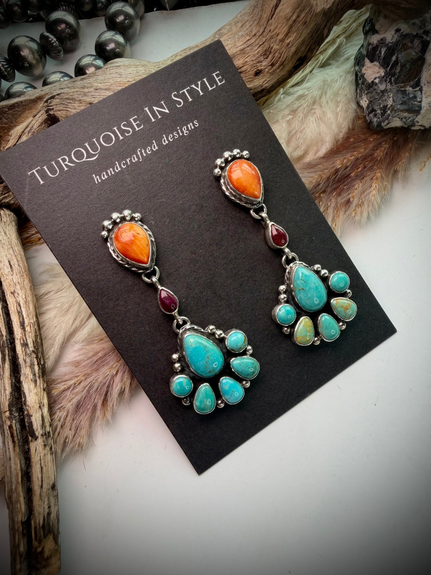 Royston Turquoise & Spiny Earrings