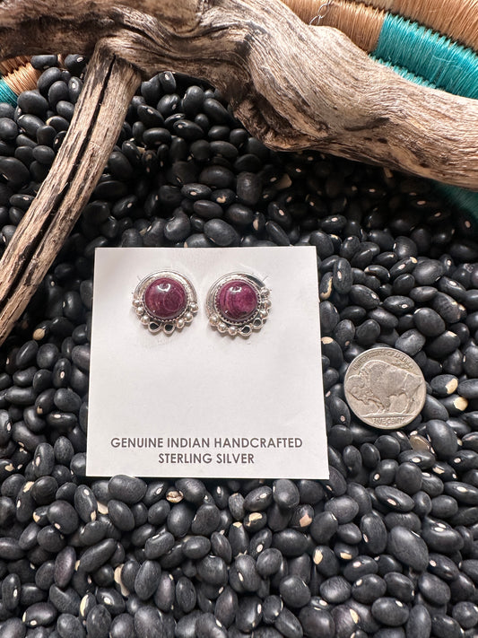 Donovan Nez Purple Spiny Earrings