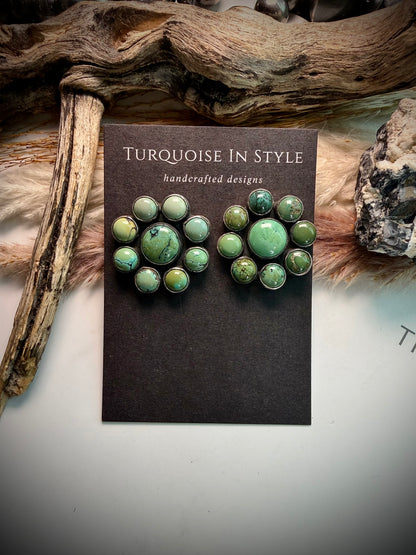 Federico Turquoise Cluster Earrings- Small