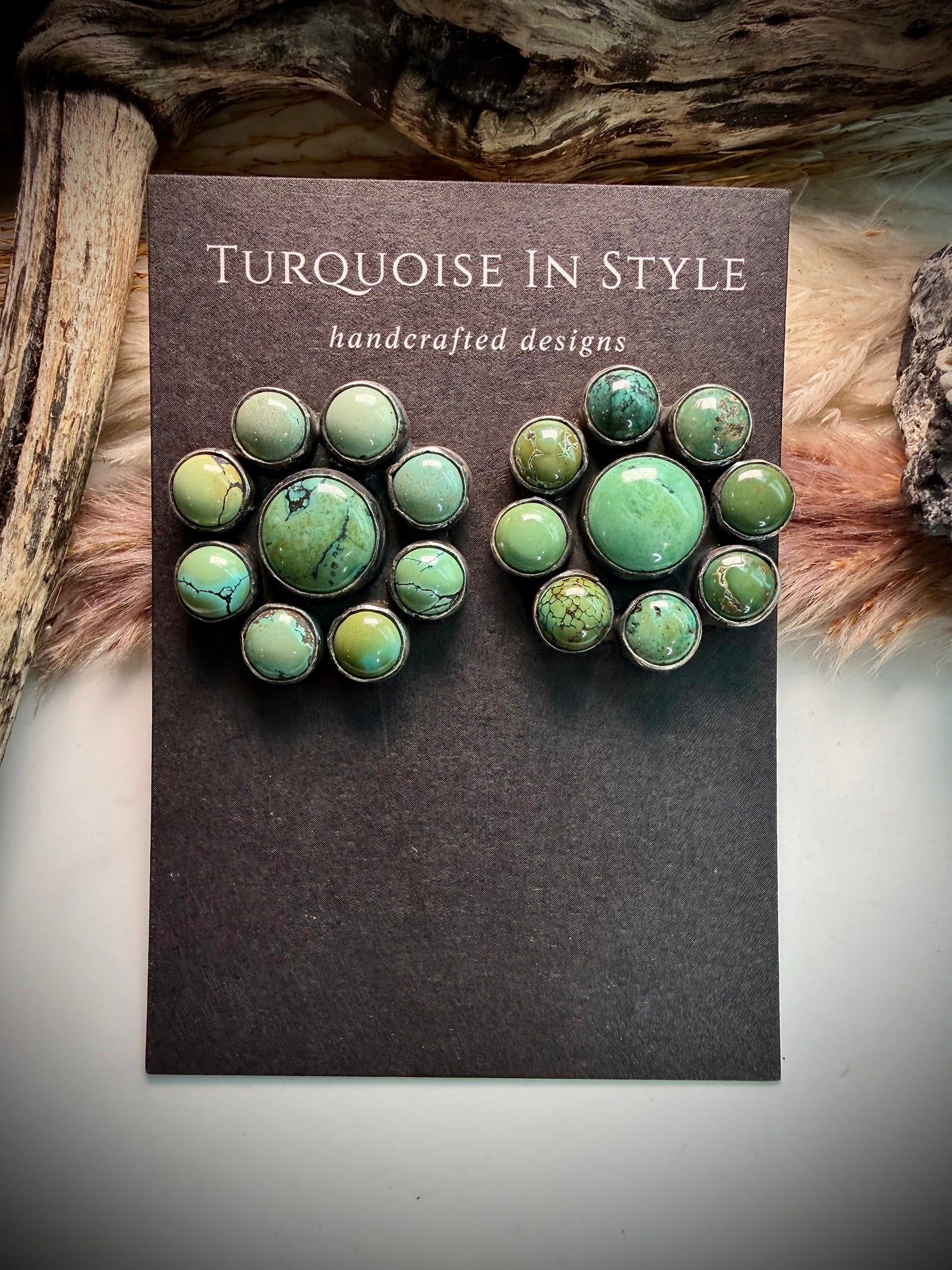 Federico Turquoise Cluster Earrings- Small
