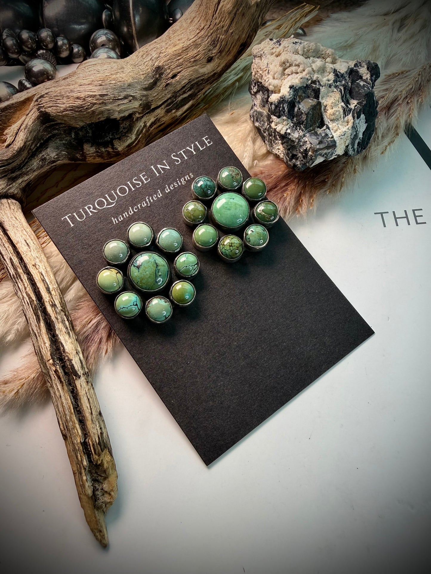 Federico Turquoise Cluster Earrings- Small