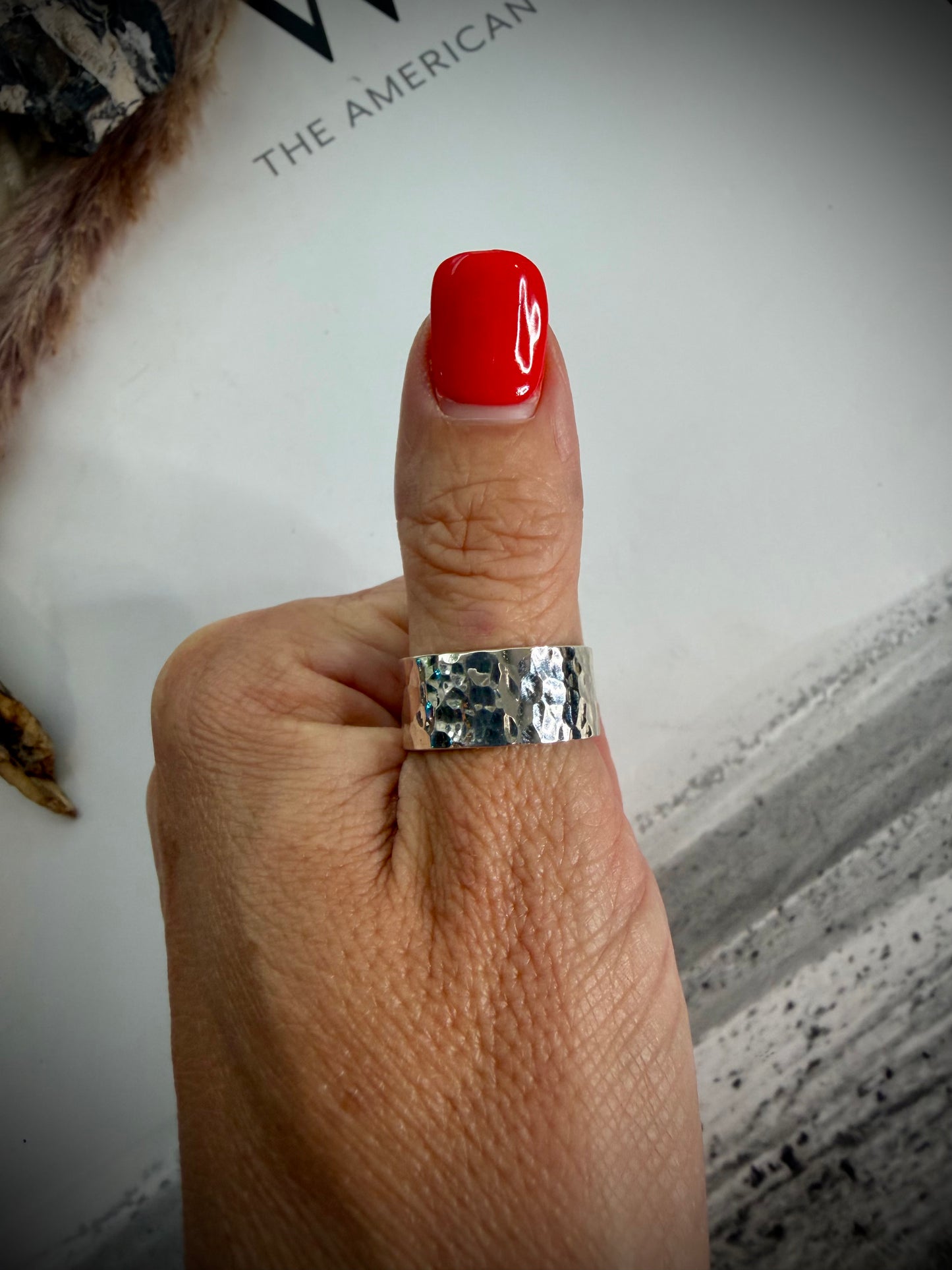 Hammered Silver Band