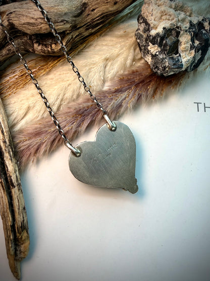 Orange Spiny Heart Necklace