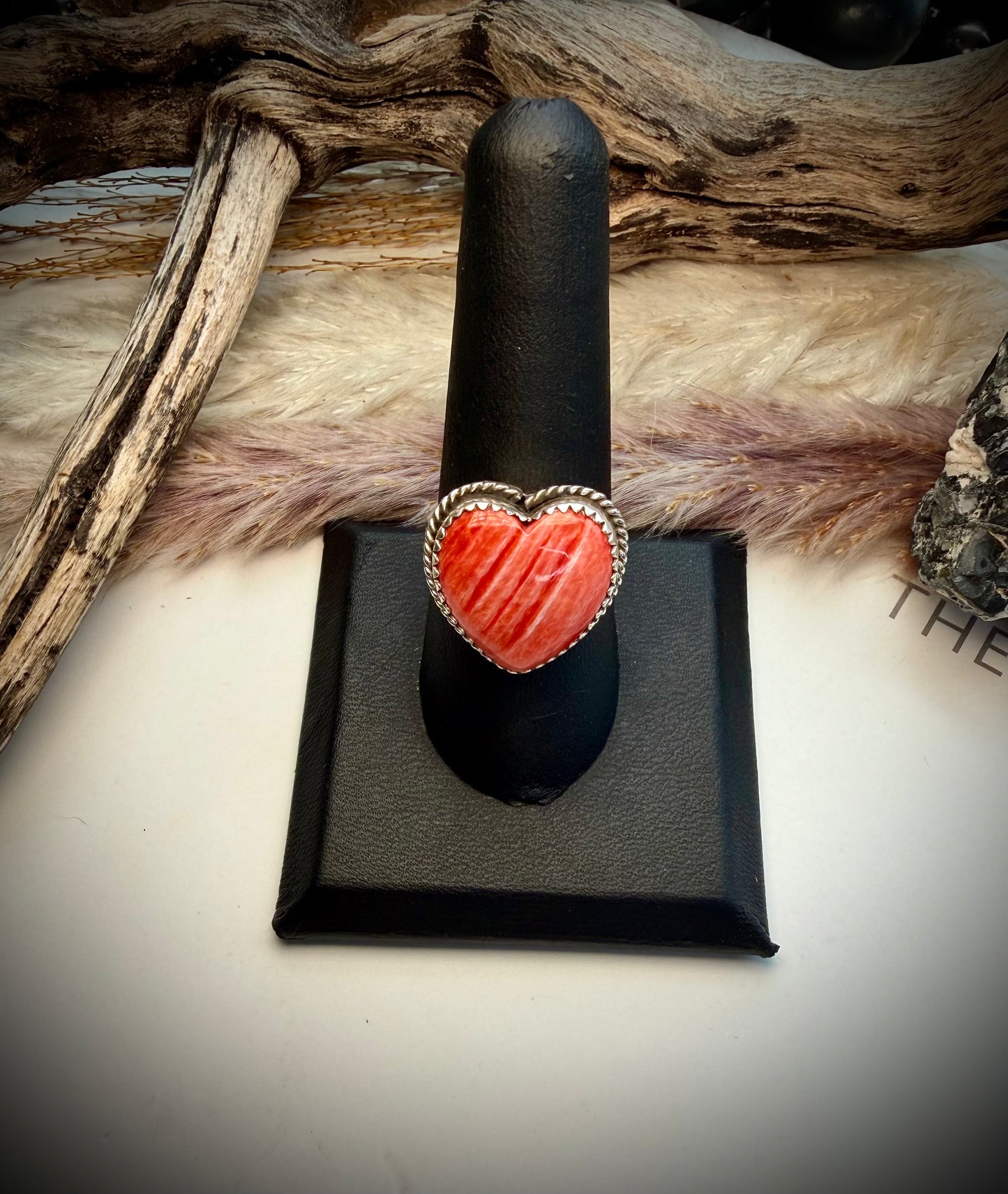 Red Spiny Heart Ring- 9