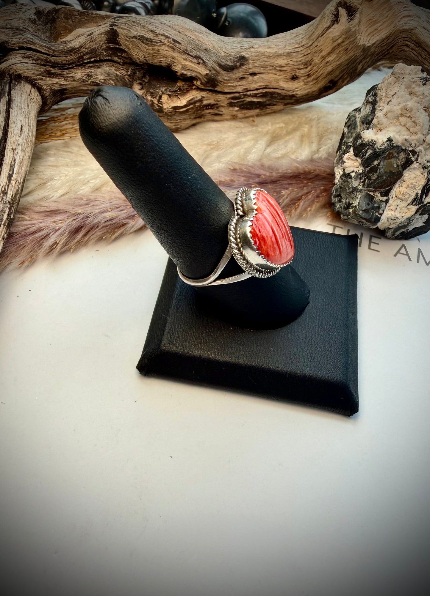 Red Spiny Heart Ring- 9
