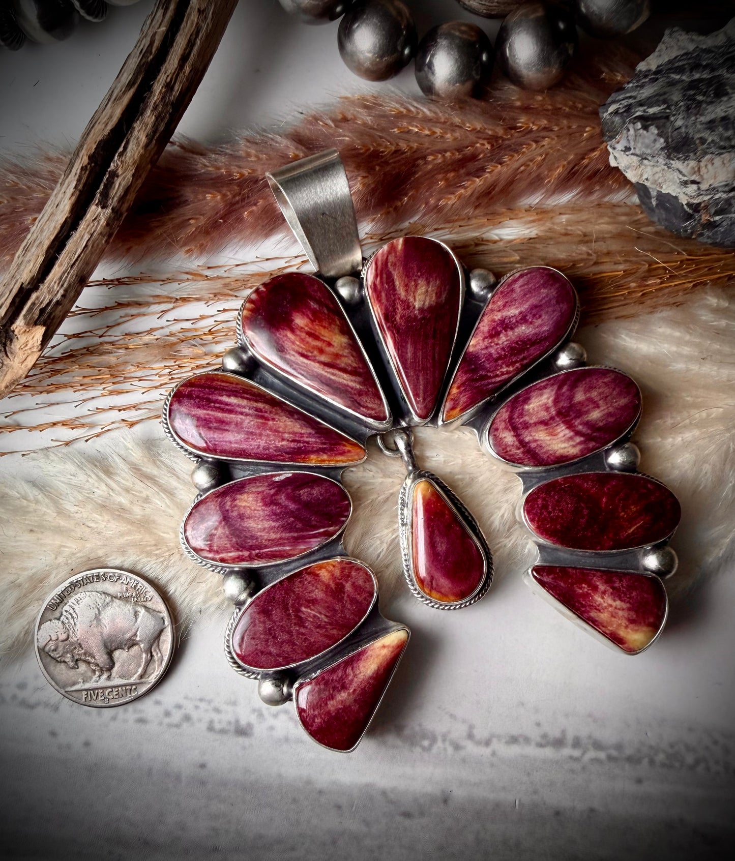 Paul Livingston Purple Spiny Naja Pendant