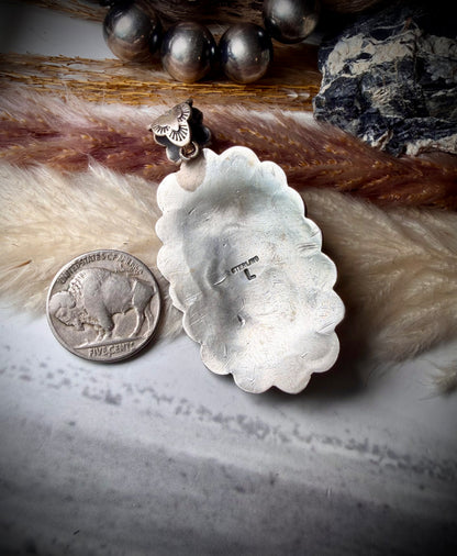 Concho Pendant with Sonoran Rose Stone